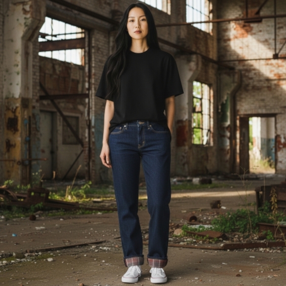 Dickies Women's Straight Leg Jeans - Dark Blue - Picture 2 of 13